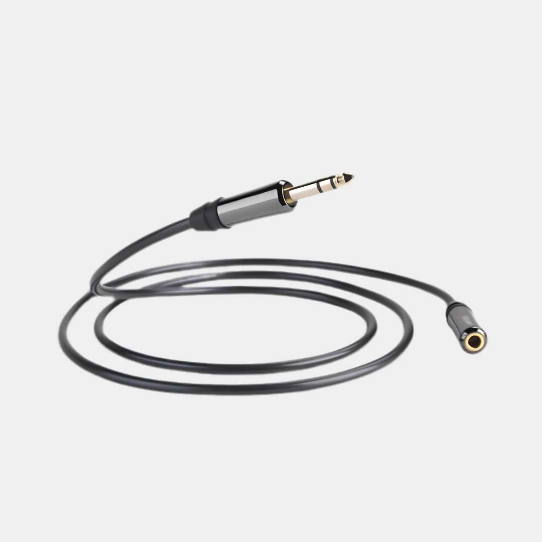 QED Performance Graphite 6.35mm Male to Female Stereo Headphone Extension Cable - 5m