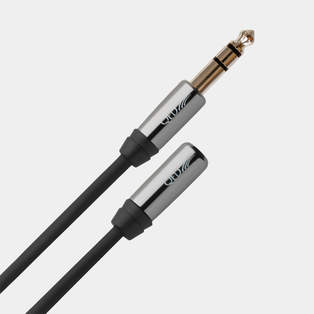 QED Performance Graphite 6.35mm Male to Female Stereo Headphone Extension Cable - 5m
