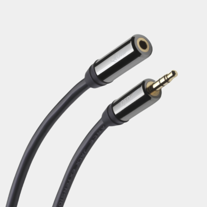 QED Performance Graphite 3.5mm Male to Female Stereo Headphone Extension Cable - 5m