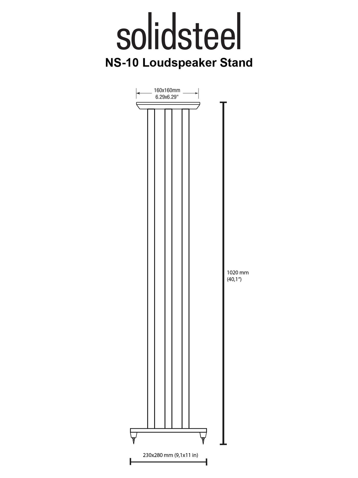 Solidsteel NS-10 Speaker Stands - Ex-Demonstration