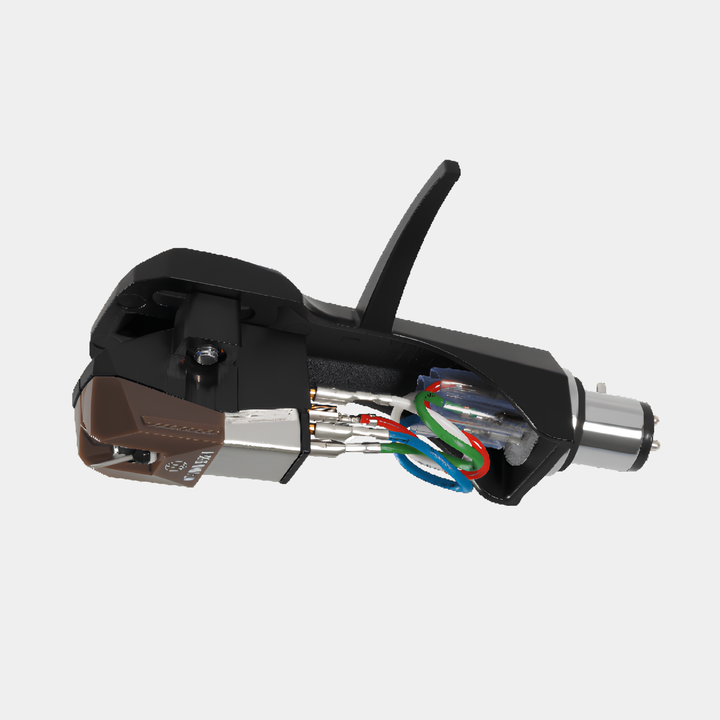 Audio Technica AT-VM Series Moving Magnet Cartridge on AT-HS6 Headshell