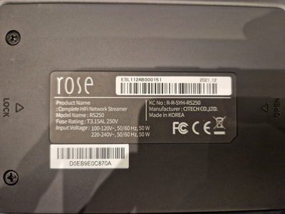 Hi-Fi Rose RS250 Streaming Pre-Amplifier - Pre-Owned