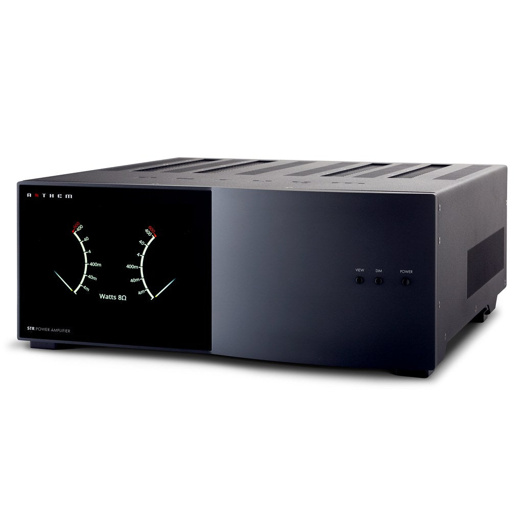 Anthem STR Power Amplifier Black Front View | Holburn Online