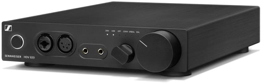 Sennheiser HDV 820 | Headphone Amplifier | Close Up Front View | Black | Holburn Online