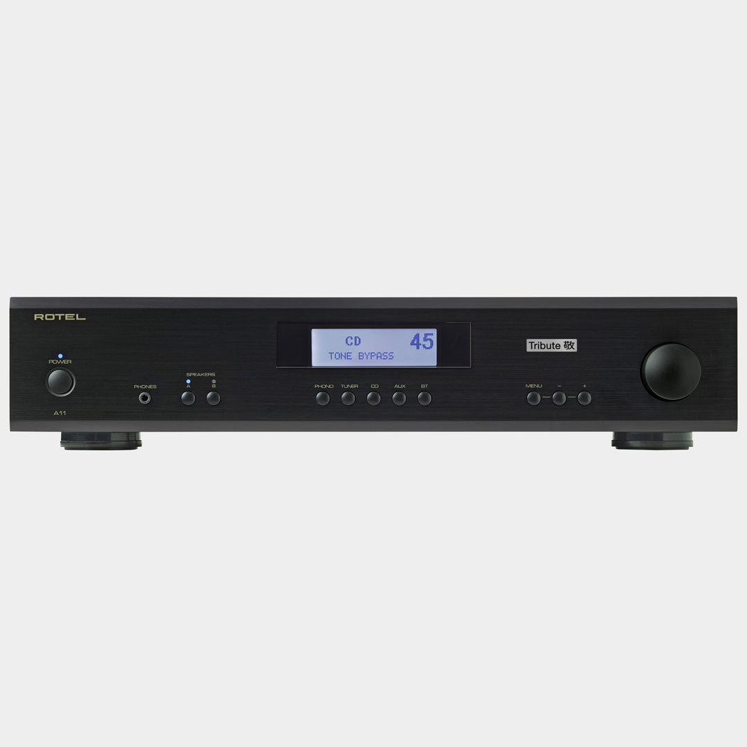 Rotel A11 Tribute Integrated Amplifier | Front | Black | Holburn Online 