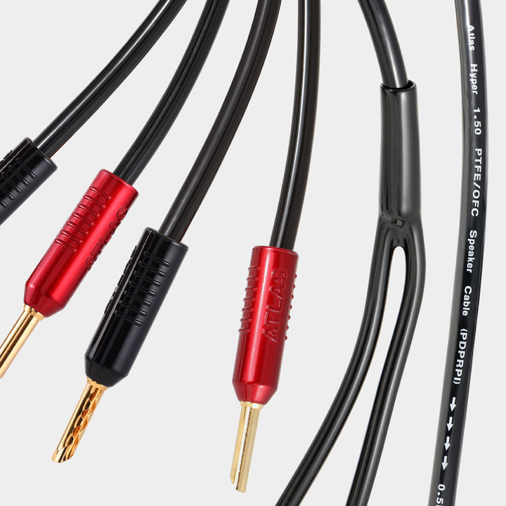 Atlas Hyper  1.5 speaker cable fitted with Achromatic Z plugs