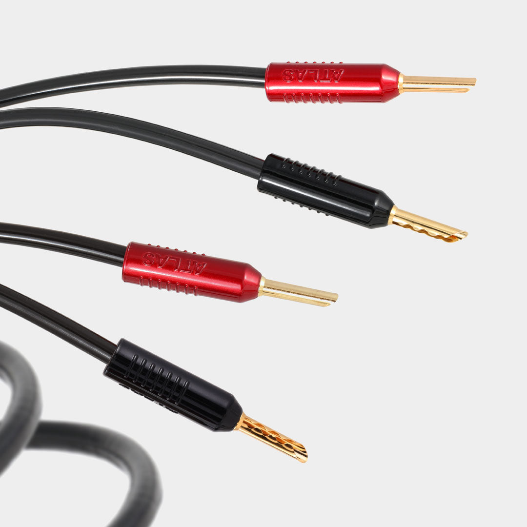 Atlas Hyper  2.0 speaker cable fitted with Achromatic Z plugs