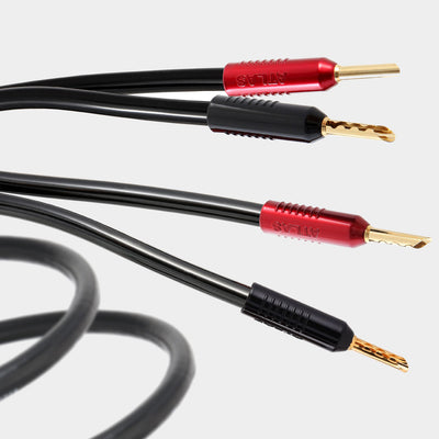 Atlas Hyper  3.5 speaker cable fitted with Achromatic Z plugs