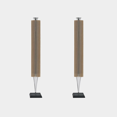 Beautiful sculptural speakers by Bang & Olufsen called the BeoLab 18