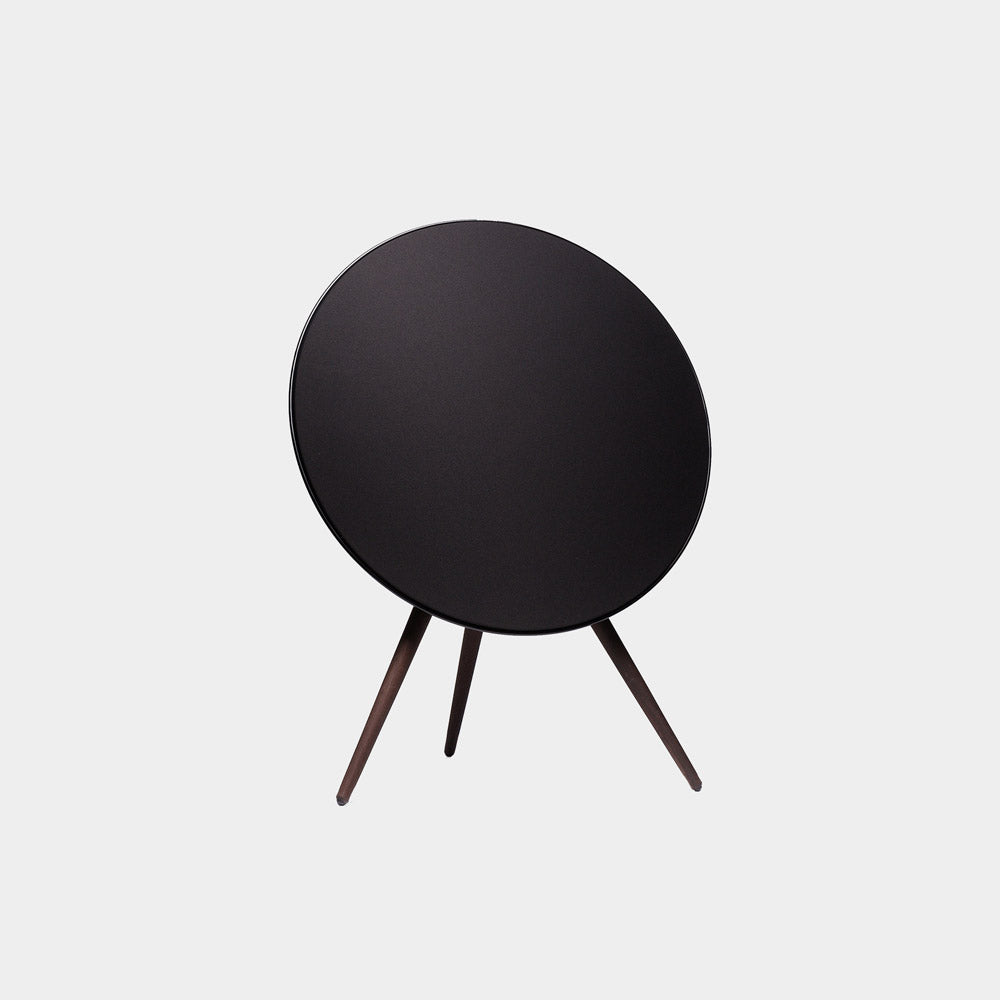 Beoplay A9 in black fabric and dark wooden legs