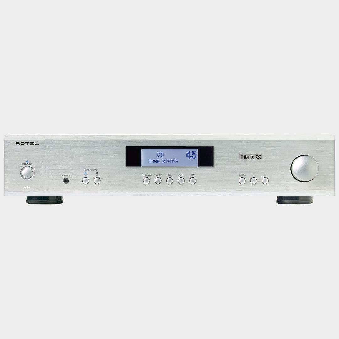 Rotel A11 Tribute Integrated Amplifier Silver | Front | Holburn Online 