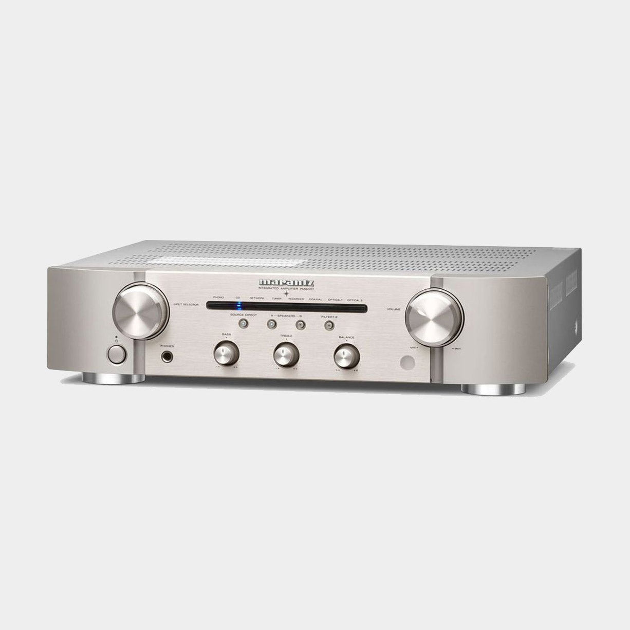 a silver MARANTZ PM 6007 which is a popular pre amp for hifi enthusiasts