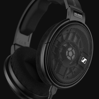 Sennheiser HD660s Wired Headphones | Black | Side View | Detail Shot | Holburn Online