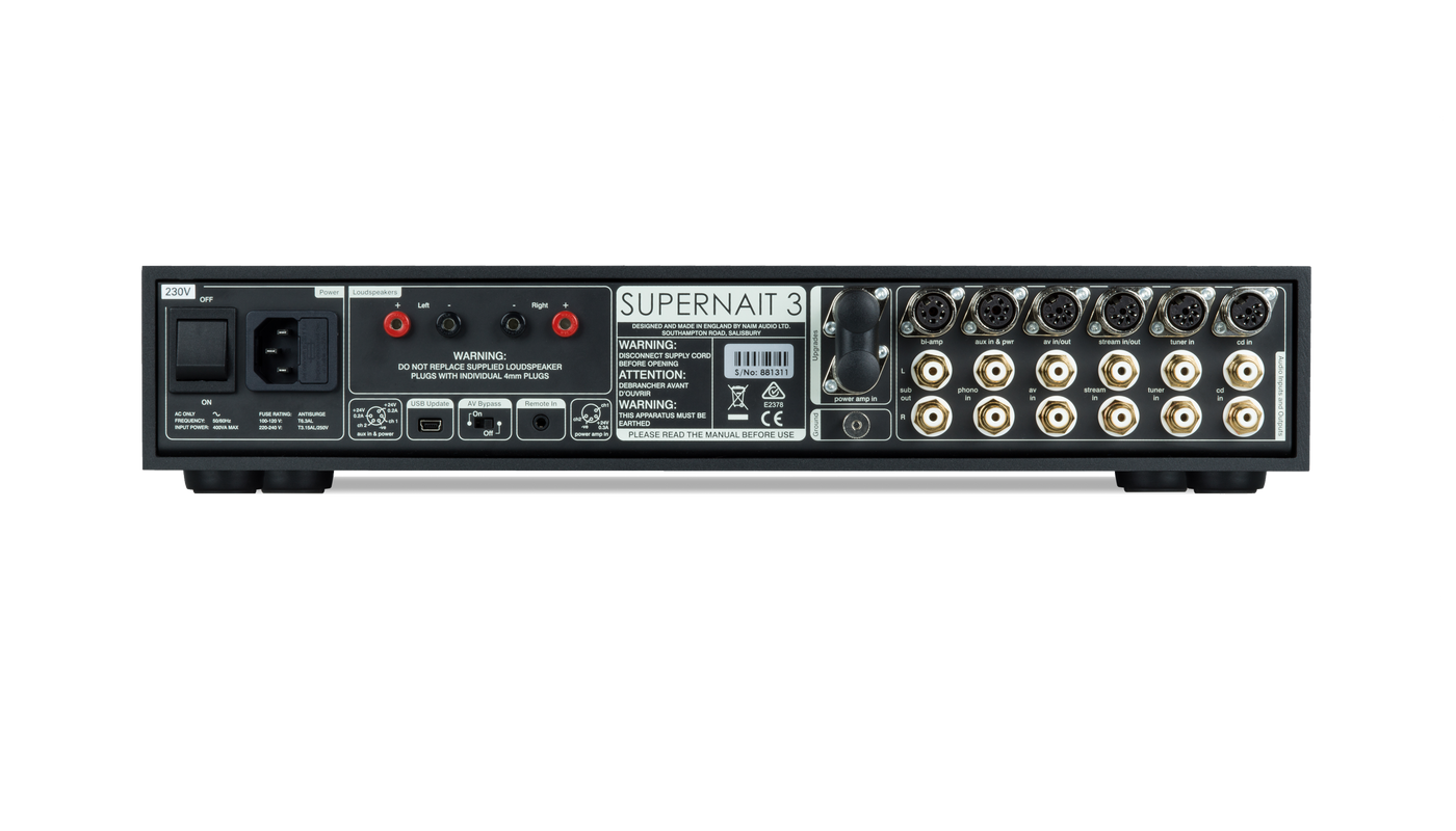 Naim Supernait 3 integrated amplifier | Rear | Holburn Online