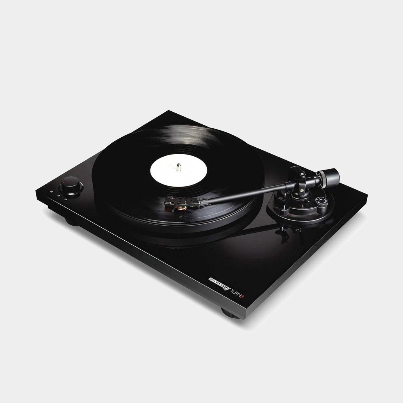 beautiful black record player by reloop