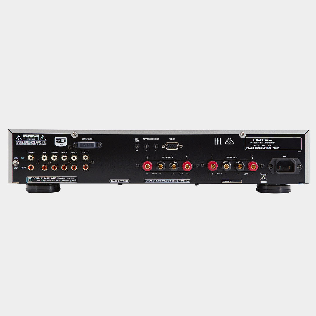 Total A11 Tribute Integrated Amplifier | Silver | Rear | Holburn Online