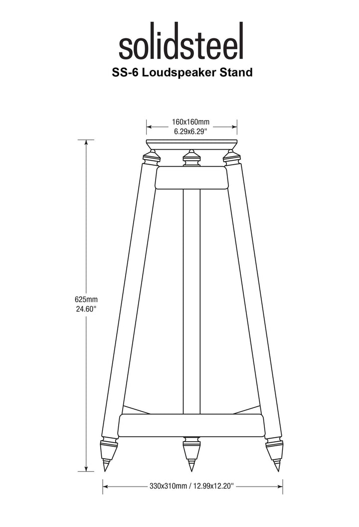 Solidsteel SS-6 Speaker Stands in White - Clearance